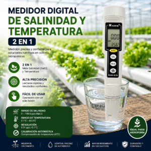 Medidor de salinidad 2 en 1