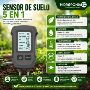 Medidor de pH de suelo 5 en 1 SG-S13