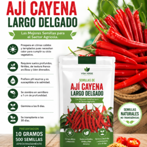 Semillas de ají cayena largo delgado