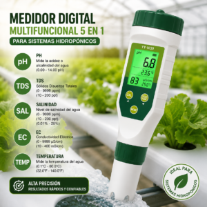 Medidor de pH 5 en 1 YY-1090