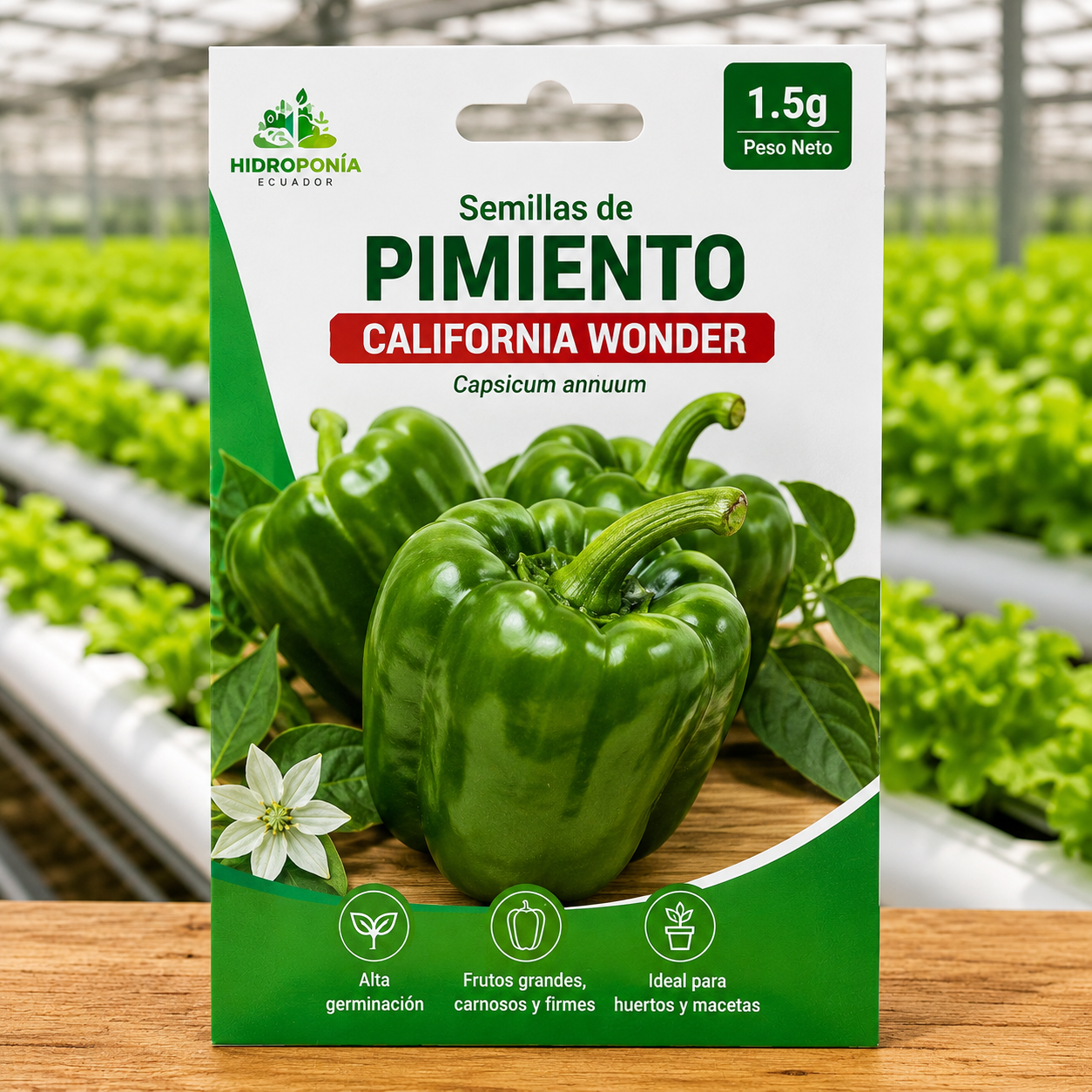 Semillas de pimiento California wonder