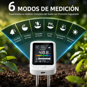 Medidor de pH de suelo 6 en 1 S8