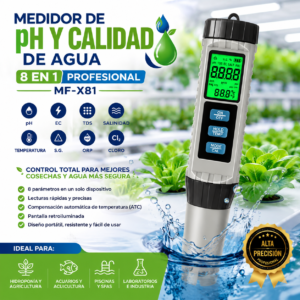 Medidor de pH 8 en 1 MF-X81