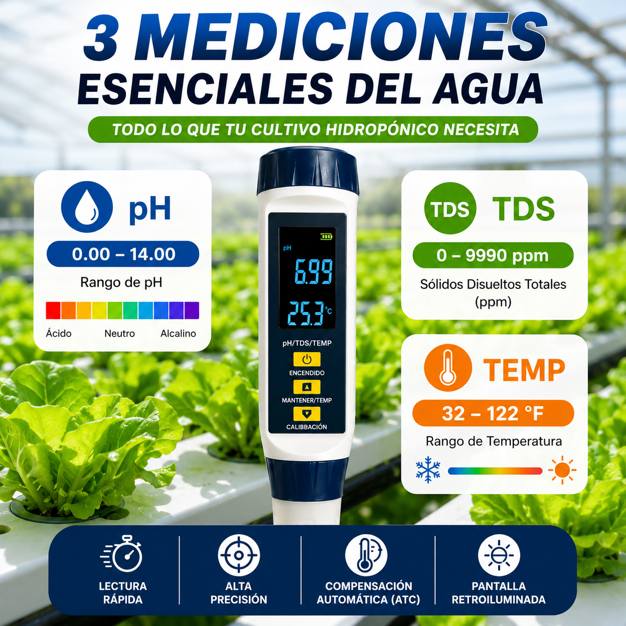Medidor de PH 3 en 1 LY-703