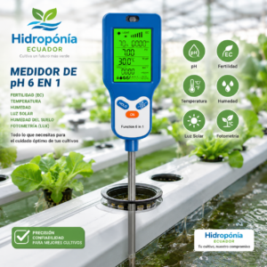Medidor de pH de suelo 6 en 1 N