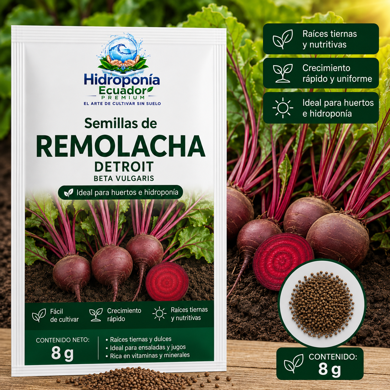 Semillas de remolacha Detroit