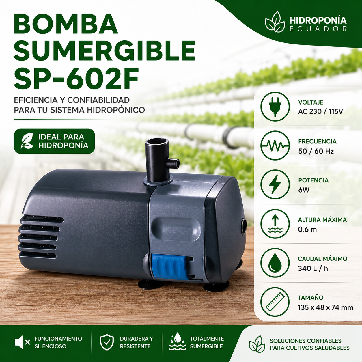 Bomba sumergible SP-602F