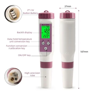 Medidor de pH bluetooth 7 en 11