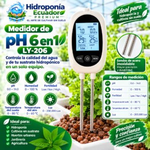 Medidor de pH de suelo 6 en 1 LY-206