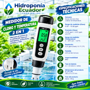 Medidor de Cloro 2 en 1