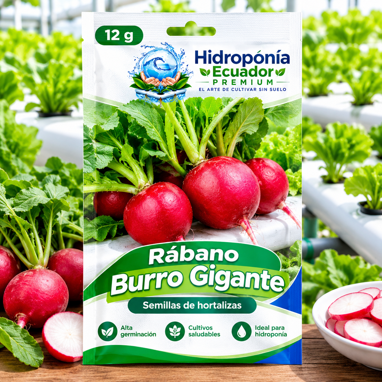 Semillas de Rábano Burro Gigante