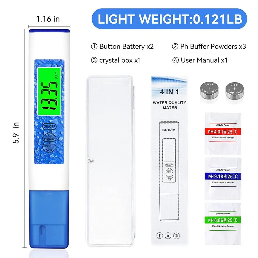 Medidor de pH 4 en 11