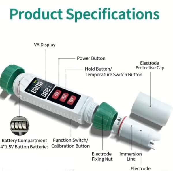 Medidor de ph 5 en 1 MIU-SZB